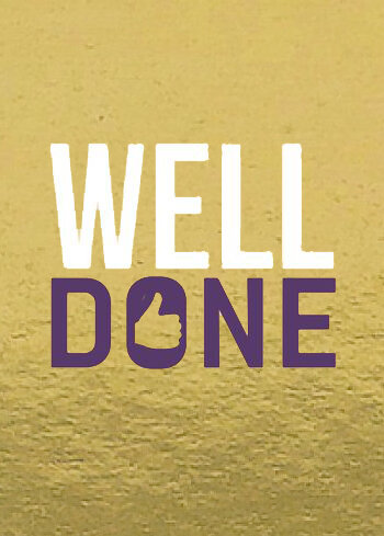 luxe wenskaart - well done