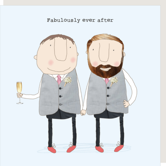 trouwkaart rosiemadeathing - fabulous ever after - 2 mannen