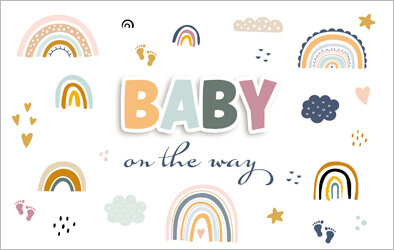 wenskaart zwangerschap - in verwachting - baby on the way