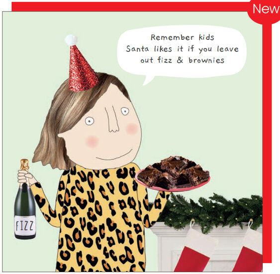 kerstkaart rosiemadeathing - fizz &amp; brownies