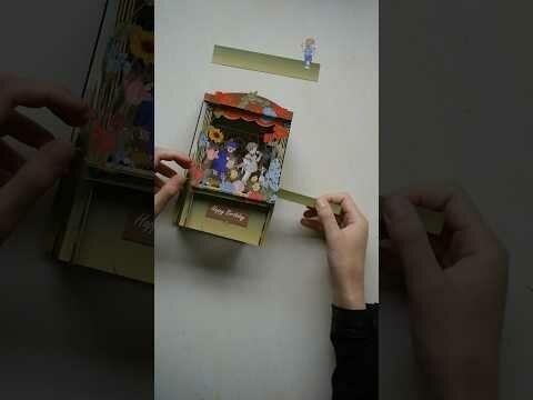 3D pop up christelijke kerstkaart  - theater -  kerststal