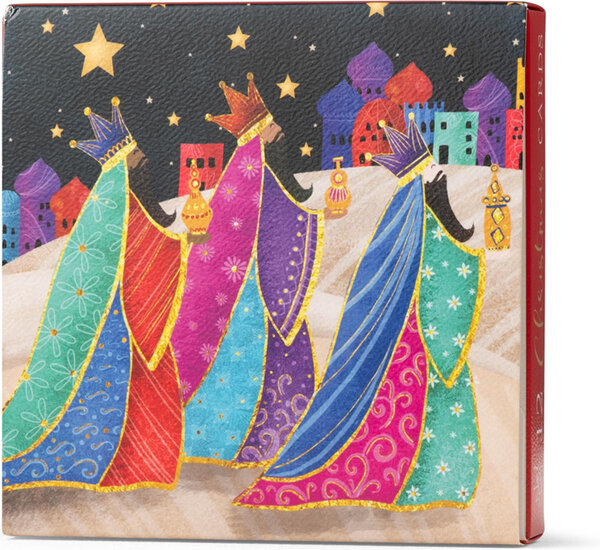 12 christelijke kerstkaarten noel tatt - merry christmas and a happy new year - 3 koningen