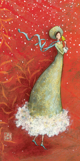 luxe wenskaart ga&euml;lle boissonnard - sneeuw