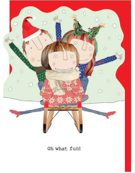 kerstkaart rosie made a thing snowballs - oh what fun