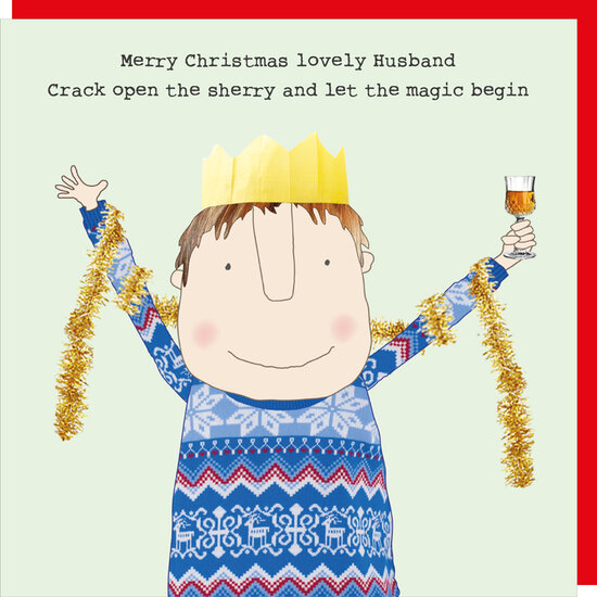 kerstkaart rosie made a thing - lovely husband