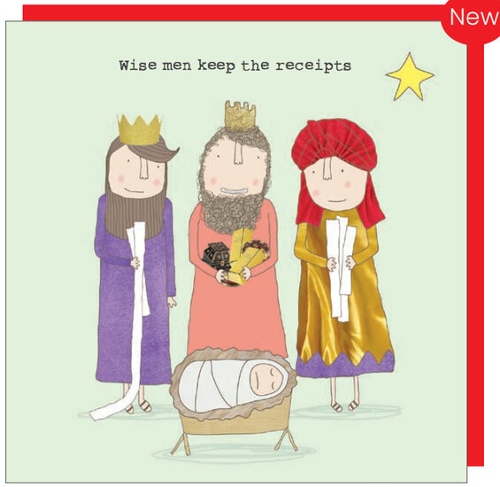 kerstkaart rosiemadeathing - wise men keep the receipts