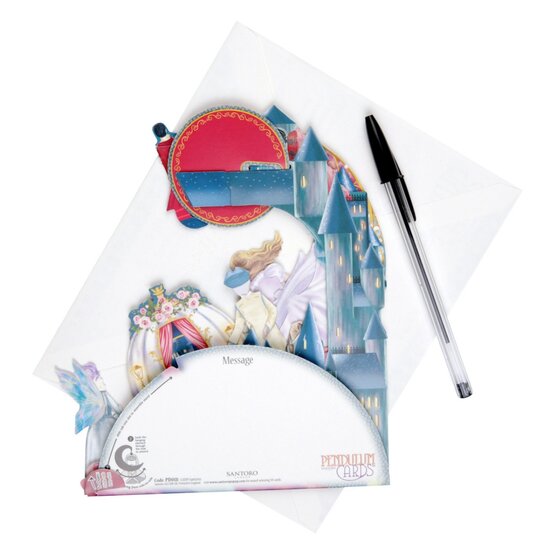 3d kerstkaart - pendulum - puppies op slee