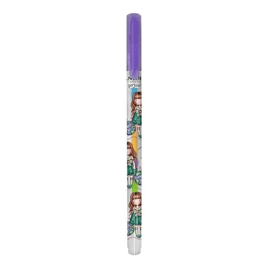 regenboog gel pen Gorjuss Be Kind -  be kind to our planet - paars