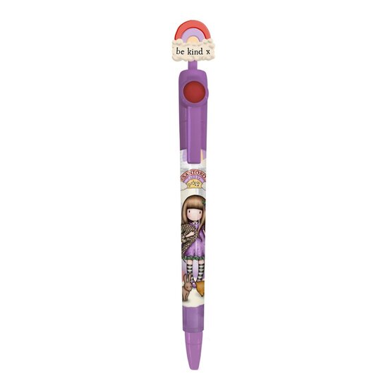 fidget pen Gorjuss Be Kind - be kind to all creatures - paars