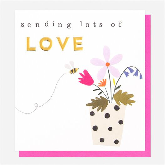 wenskaart caroline gardner -  sending lots of love