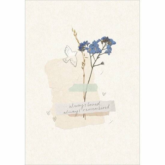 condoleancekaart woodmansterne - always loved always remembered