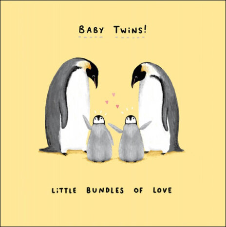 geboortekaart tweeling woodmansterne - baby twins