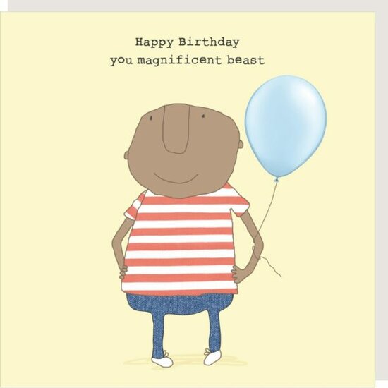 wenskaart rosiemadeathing - happy birthday you magnificent beast