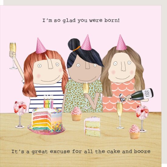 wenskaart rosiemadeathing - I&#039;m so glad you were born!