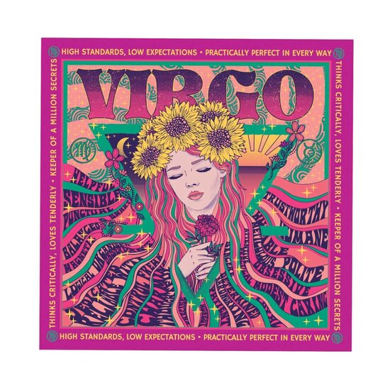 santoro zodiax wenskaart - maagd Virgo - sterrenbeeld