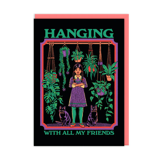 wenskaart ohh deer - hanging with all my friends - planten