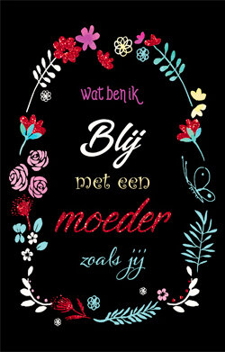 wenskaart - blij met een moeder zoals jij