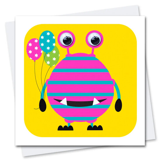 wenskaart stripey cats - monster gestreepte broek