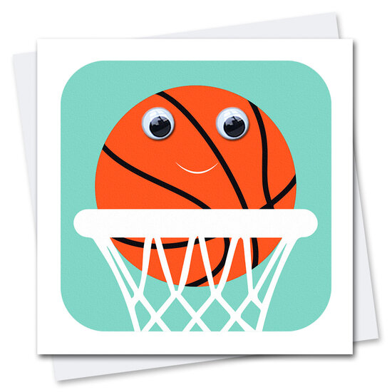 wenskaart stripey cats - sport - barney basketball