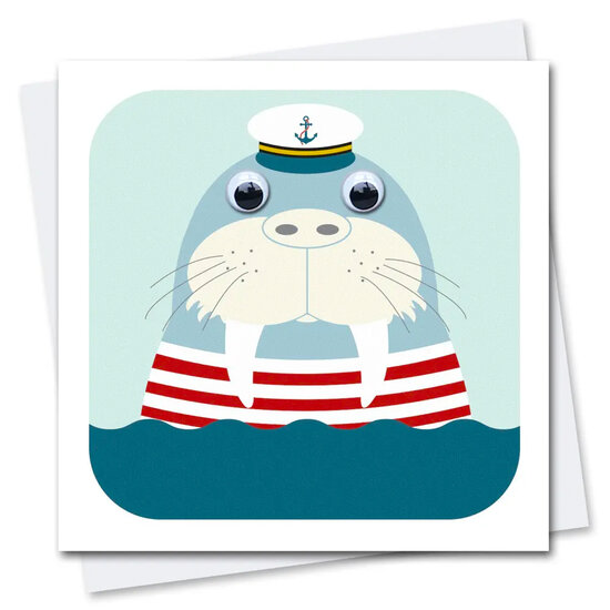 wenskaart stripey cats - walrus