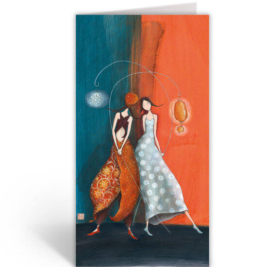 luxe wenskaart ga&euml;lle boissonnard - vrienden