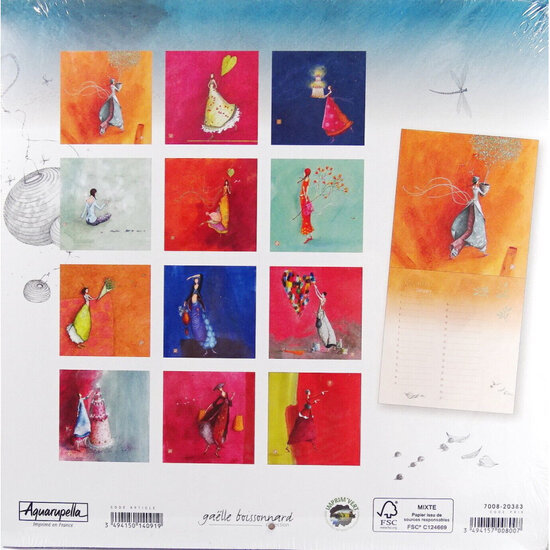 verjaardagskalender ga&euml;lle boissonnard 21 x 21 cm - taart