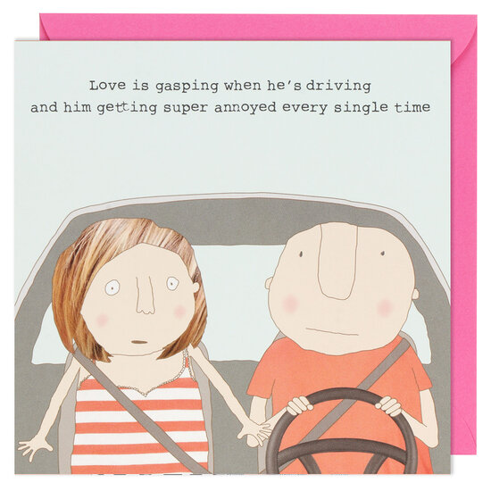 wenskaart rosie made a thing - gasping when he&#039;s driving
