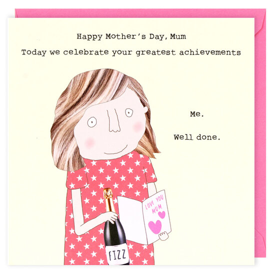 wenskaart rosie made a thing - happy mother&#039;s day - your greatest achievements