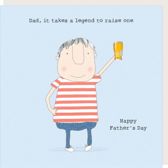 wenskaart rosie made a thing - happy father&#039;s day - it takes a legend to raise one