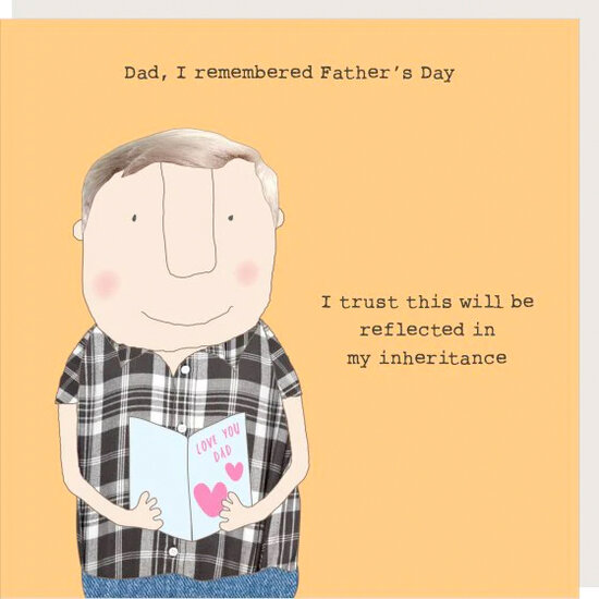 wenskaart rosie made a thing - i remembered father&#039;s day