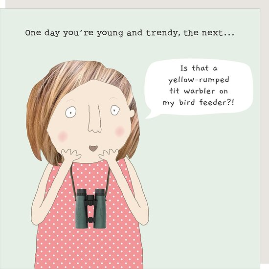 wenskaart rosie made a thing - babble - one day you&#039;re young and trendy