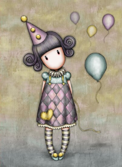 santoro eclectic selection - gorjuss - Pierrot Doll