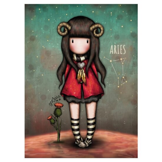 santoro gorjuss collection -  sterrenbeeld aries - The Red Coat - ram