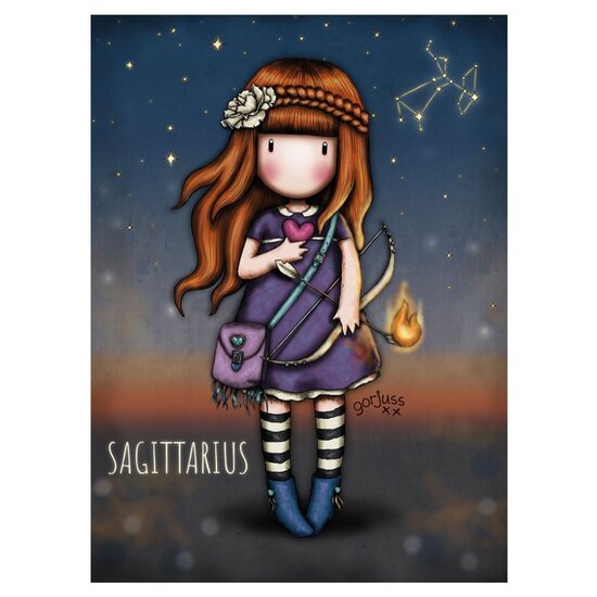 santoro gorjuss collection -  sterrenbeeld Sagittarius - Flaming Heart - boogschutter