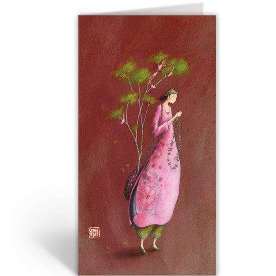 luxe wenskaart ga&euml;lle boissonnard - plantenketting