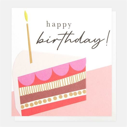 verjaardagskaart caroline gardner -  happy birthday - taartpunt