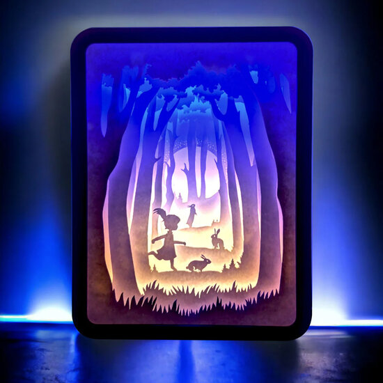 alljoy design - lightbox - in bos met konijnen