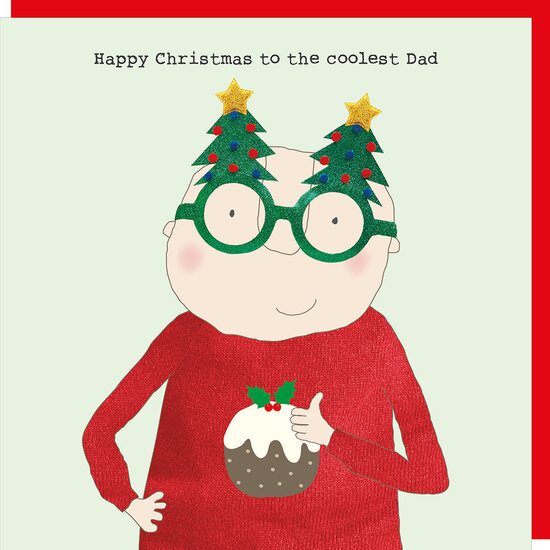 kerstkaart rosie made a thing - happy christmas to the coolest dad