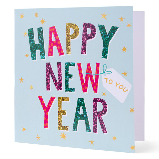 8 nieuwjaarskaarten - happy new year to you