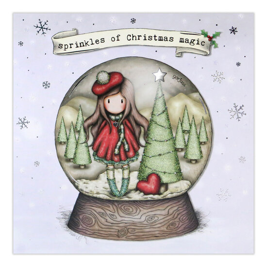 luxe kerstkaart Gorjuss - sprinkles of christmas magic - kerstbol
