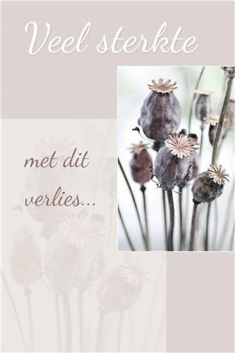 condoleancekaart - veel sterkte met dit verlies