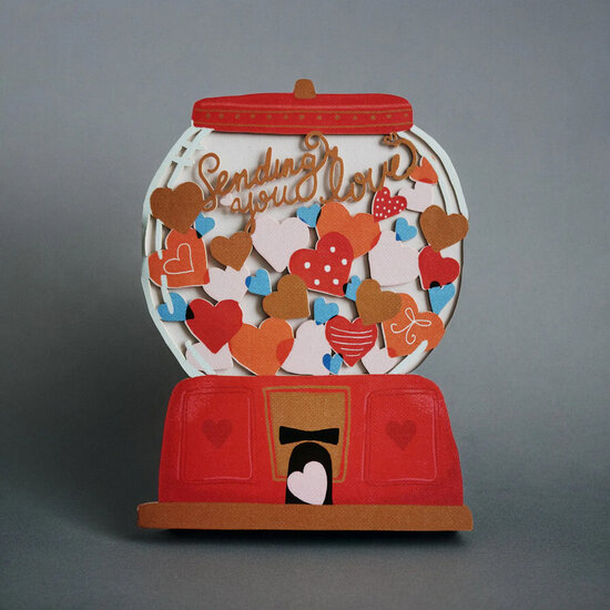 lasergesneden wenskaart blossom - sending you love - hartenautomaat