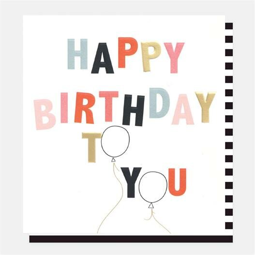 verjaardagskaart caroline gardner - happy birthday to you - ballonnen 