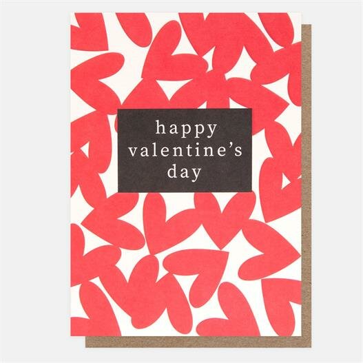 valentijnskaart caroline gardner - happy valentines&#039;s day - hartjes