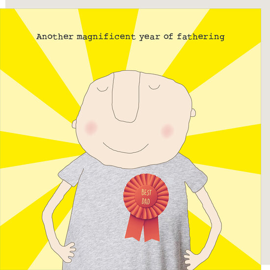 vaderdagkaart rosie made a thing - another magnificant year of fathering