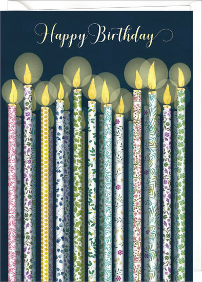 verjaardagsskaart correspondances - happy birthday - kaarsen
