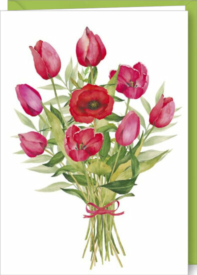 wenskaart correspondances - bos bloemen