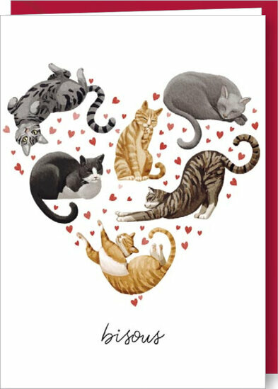 wenskaart correspondances - kattenhart