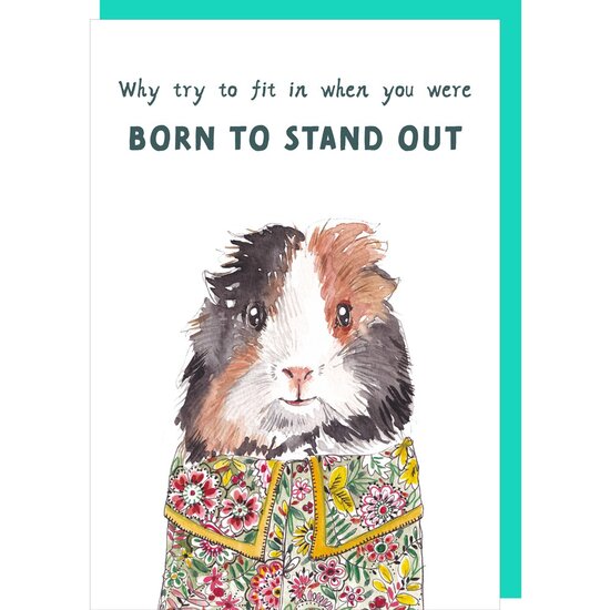 wenskaart rosie made a thing - tipp top - born to stand out - cavia