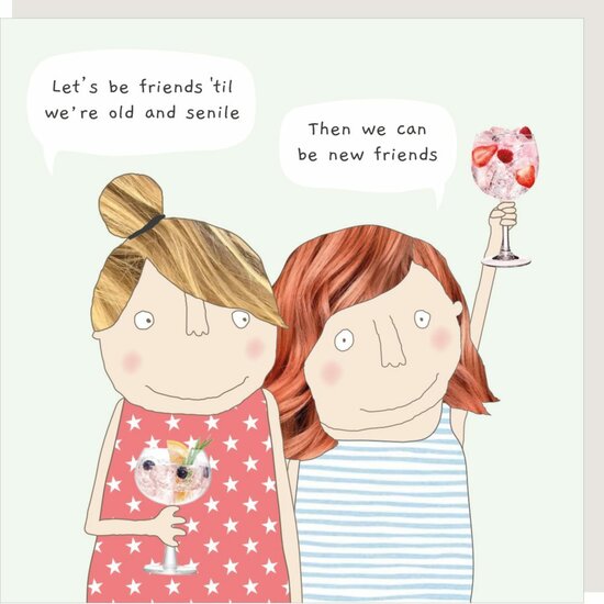 wenskaart rosiemadeathing - new friends